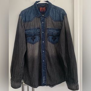 Rock Revival Casual Button Down Shirt Size XXL Like New